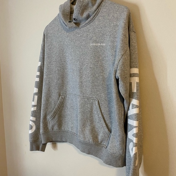 Calvin Klein Jeans Y2K Gray women’s Hoodie size small cotton blend - Picture 2 of 10